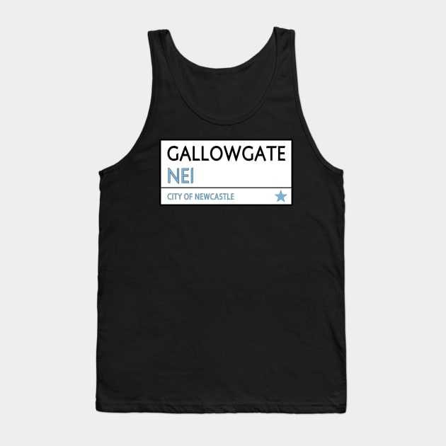 GALLOWGATE ROAD SIGN -  NEWCASTLE Tank Top by Confusion101